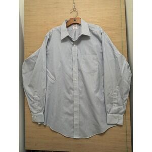 Brooks Brothers Non Iron Blue‎ Stripe Long Sleeve Button Down Shirt 16 1/2 4/5
